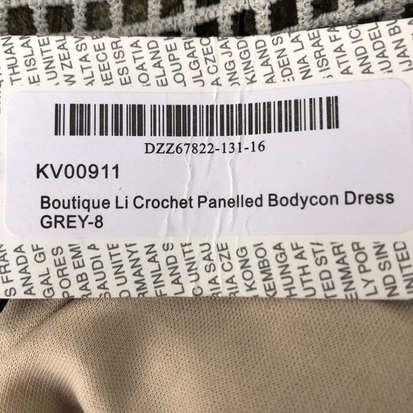 NWT! Boohoo crocheted bodycon dress! - Picture 9 of 9